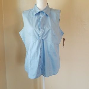 DCC JR Sleeveless Blue Blouse - Size 2X